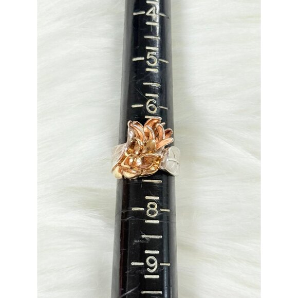 925 Tulip Flower Ring - Picture 8 of 9